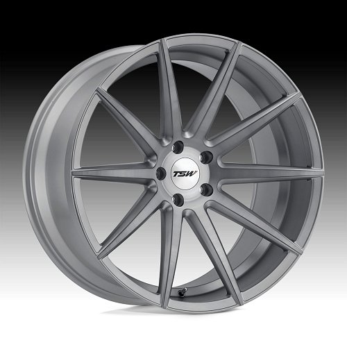 TSW Clypse Brushed Titanium Custom Wheels 1